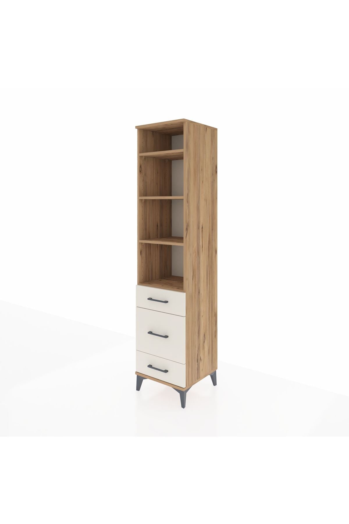 Hyperion Dolap 4 Raflı 3 Çekmeceli 44x44x195 Çam-Aytaşı