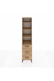 Hyperion Dolap 4 Raflı 3 Çekmeceli 44x44x195 Çam-Çam