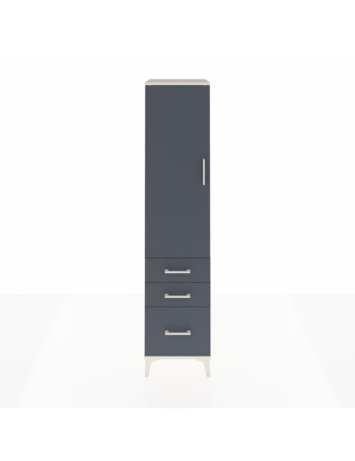 Hyperion Dolap 2 Raflı 3 Çekmeceli Tek Askılı 44x44x195 Aytaşı-Antrasit