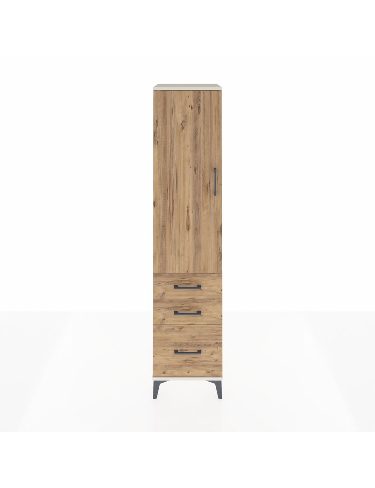 Hyperion Dolap 2 Raflı 3 Çekmeceli Tek Askılı 44x44x195 Aytaşı-Çam