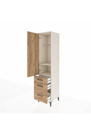 Hyperion Dolap 2 Raflı 3 Çekmeceli Tek Askılı 44x44x195 Aytaşı-Çam