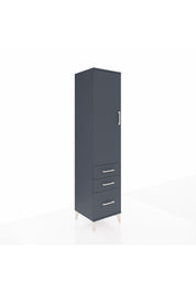 Hyperion Dolap 2 Raflı 3 Çekmeceli Tek Askılı 44x44x195 Antrasit-Antrasit