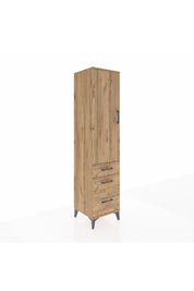 Hyperion Dolap 2 Raflı 3 Çekmeceli Tek Askılı 44x44x195 Çam-Çam