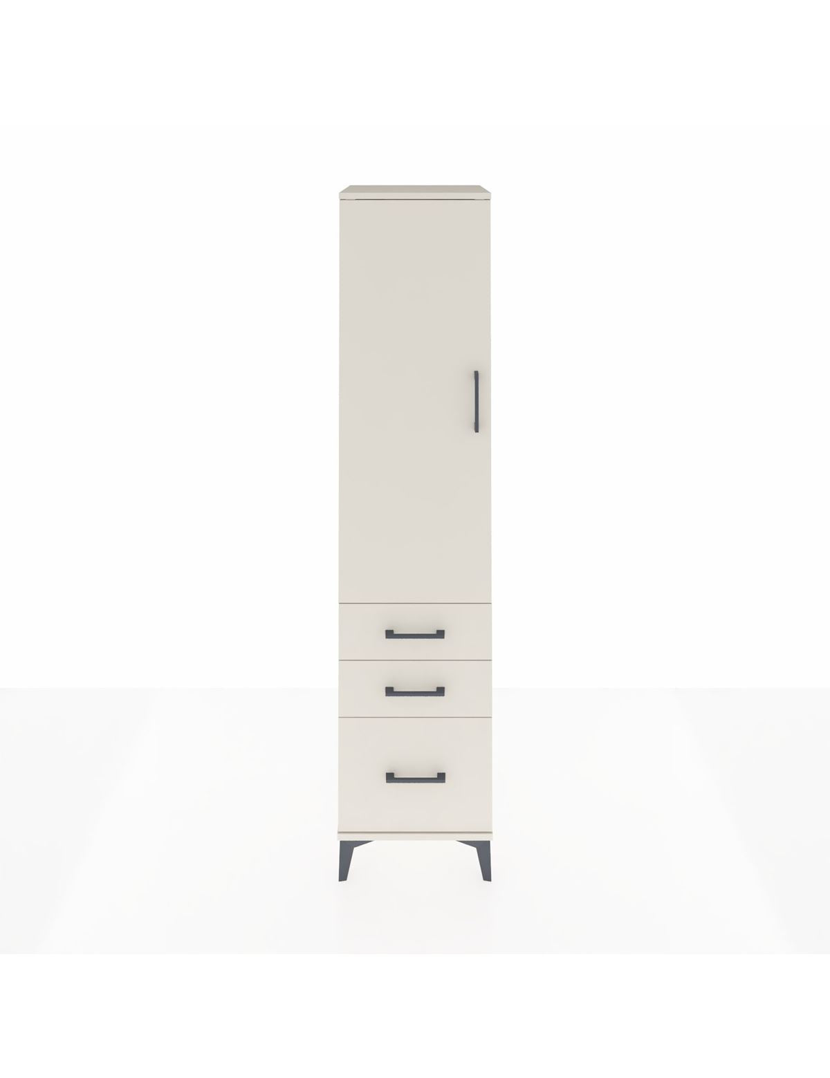 Hyperion Dolap 4 Raflı 3 Çekmeceli Tek Kapaklı 44x44x195 Aytaşı-Aytaşı