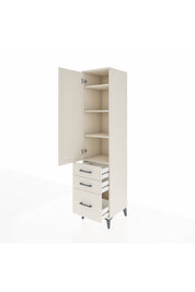 Hyperion Dolap 4 Raflı 3 Çekmeceli Tek Kapaklı 44x44x195 Aytaşı-Aytaşı