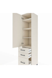 Hyperion Dolap 4 Raflı 3 Çekmeceli Tek Kapaklı 44x44x195 Aytaşı-Aytaşı