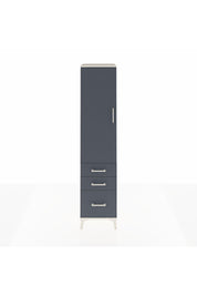 Hyperion Dolap 4 Raflı 3 Çekmeceli Tek Kapaklı 44x44x195 Aytaşı-Antrasit