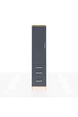 Hyperion Dolap 4 Raflı 3 Çekmeceli Tek Kapaklı 44x44x195