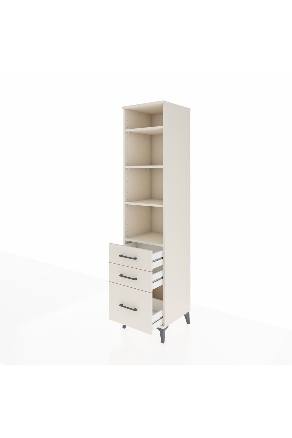 Hyperion Dolap 4 Raflı 3 Çekmeceli 44x44x195 Aytaşı-Aytaşı