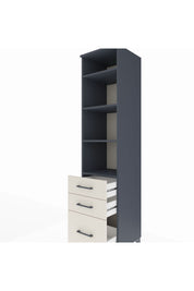 Hyperion Dolap 4 Raflı 3 Çekmeceli 44x44x195 Antrasit-Aytaşı