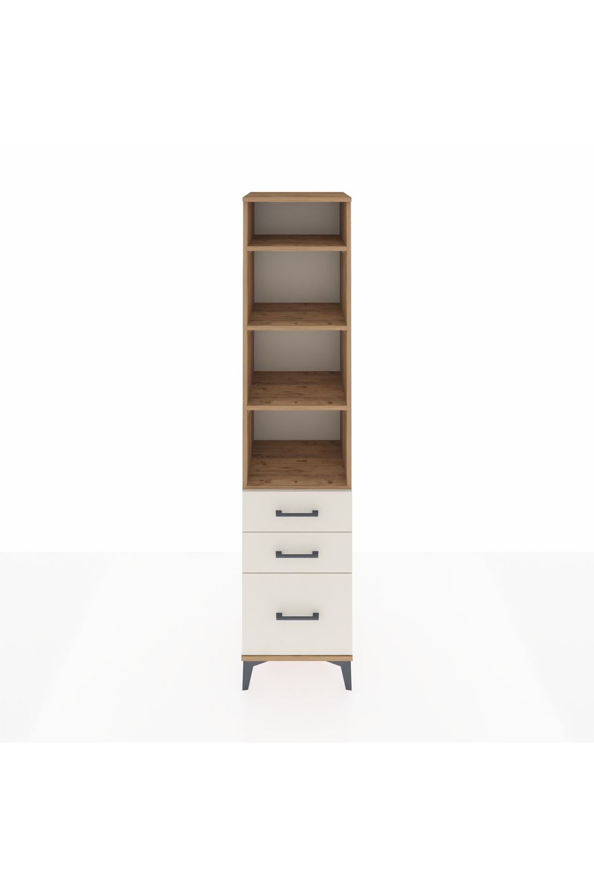 Hyperion Dolap 4 Raflı 3 Çekmeceli 44x44x195 Çam-Aytaşı