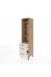 Hyperion Dolap 4 Raflı 3 Çekmeceli 44x44x195 Çam-Aytaşı