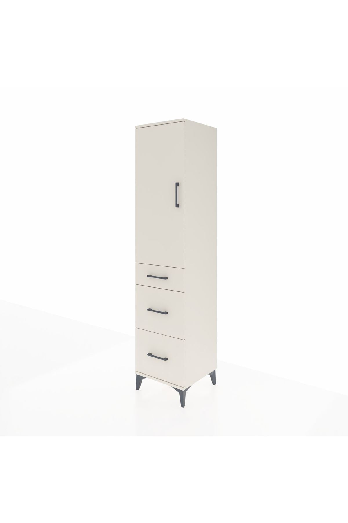 Hyperion Dolap Tek Raflı 3 Çekmeceli Tek Askılı 44x44x195 Aytaşı-Aytaşı