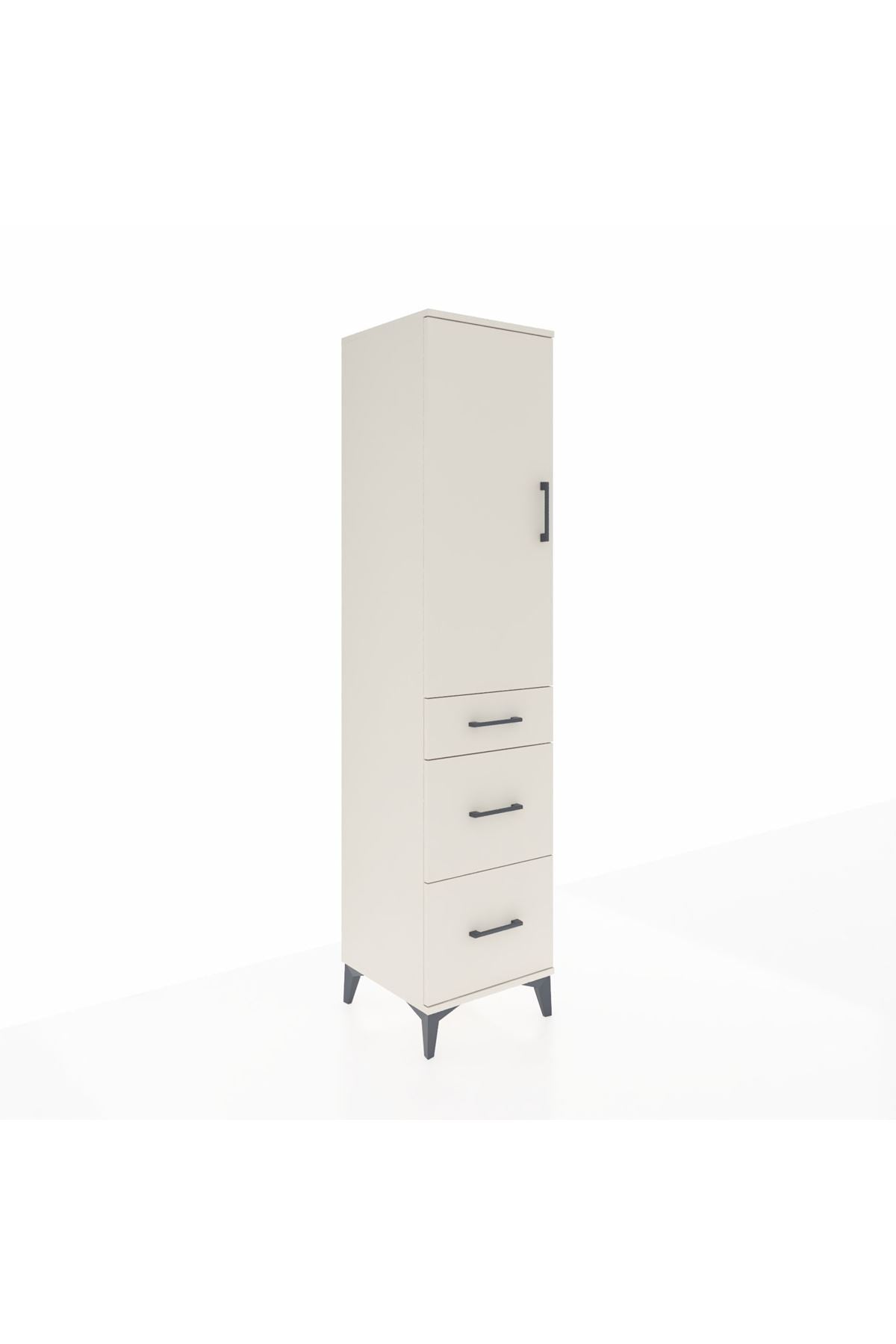 Hyperion Dolap Tek Raflı 3 Çekmeceli Tek Askılı 44x44x195 Aytaşı-Aytaşı