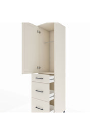 Hyperion Dolap Tek Raflı 3 Çekmeceli Tek Askılı 44x44x195 Aytaşı-Aytaşı