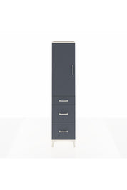 Hyperion Dolap Tek Raflı 3 Çekmeceli Tek Askılı 44x44x195 Aytaşı-Antrasit