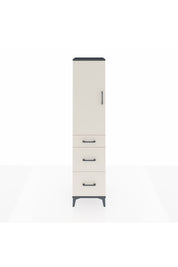 Hyperion Dolap Tek Raflı 3 Çekmeceli Tek Askılı 44x44x195 Antrasit-Aytaşı