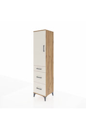 Hyperion Dolap Tek Raflı 3 Çekmeceli Tek Askılı 44x44x195 Çam-Aytaşı
