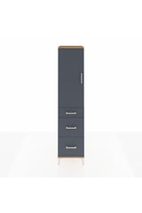 Hyperion Dolap Tek Raflı 3 Çekmeceli Tek Askılı 44x44x195