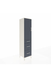 Hyperion Dolap 3 Raflı 3 Çekmeceli Tek Kapaklı 44x44x195 Aytaşı-Antrasit