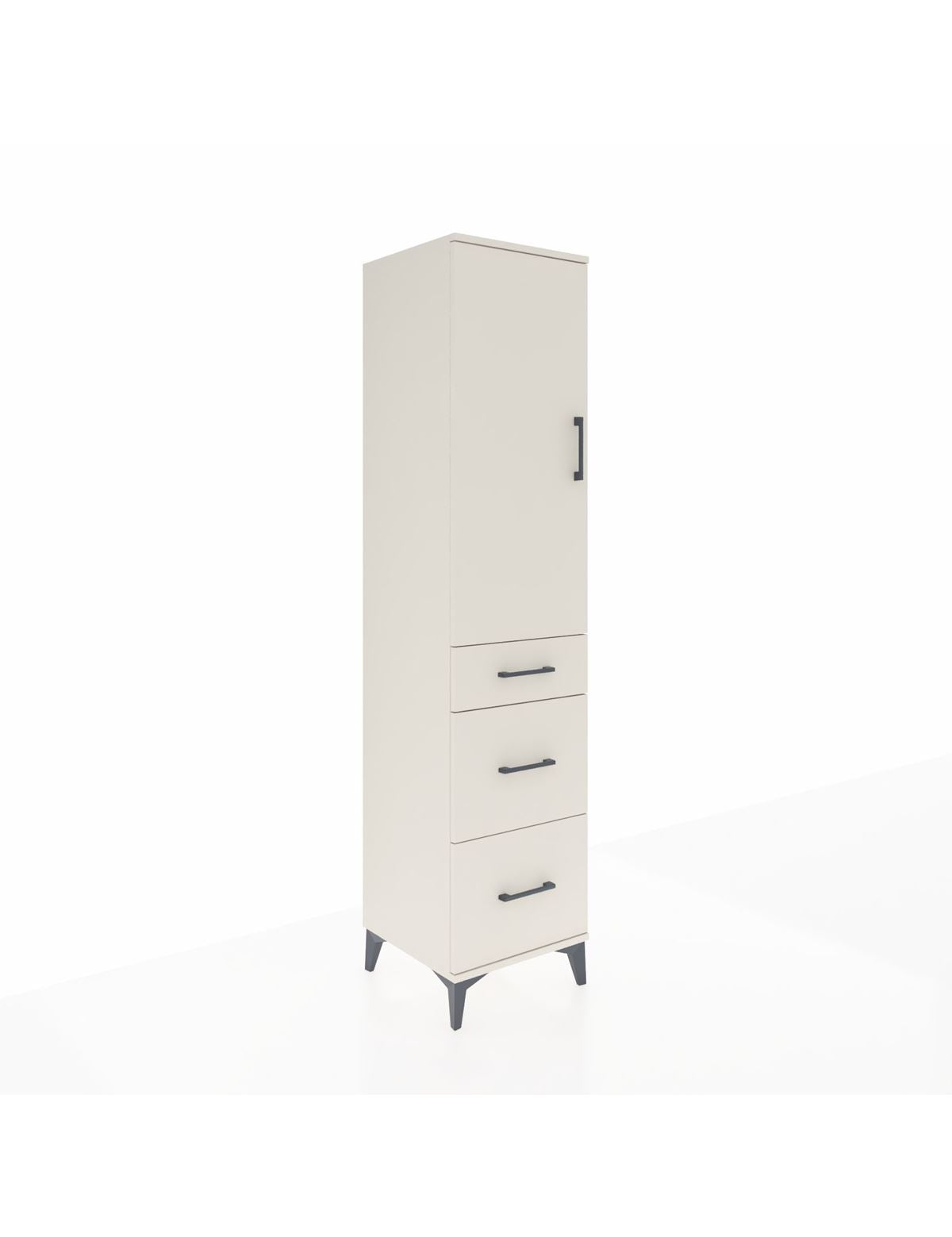 Hyperion Dolap 3 Raflı 3 Çekmeceli Tek Kapaklı 44x44x195 Aytaşı-Aytaşı