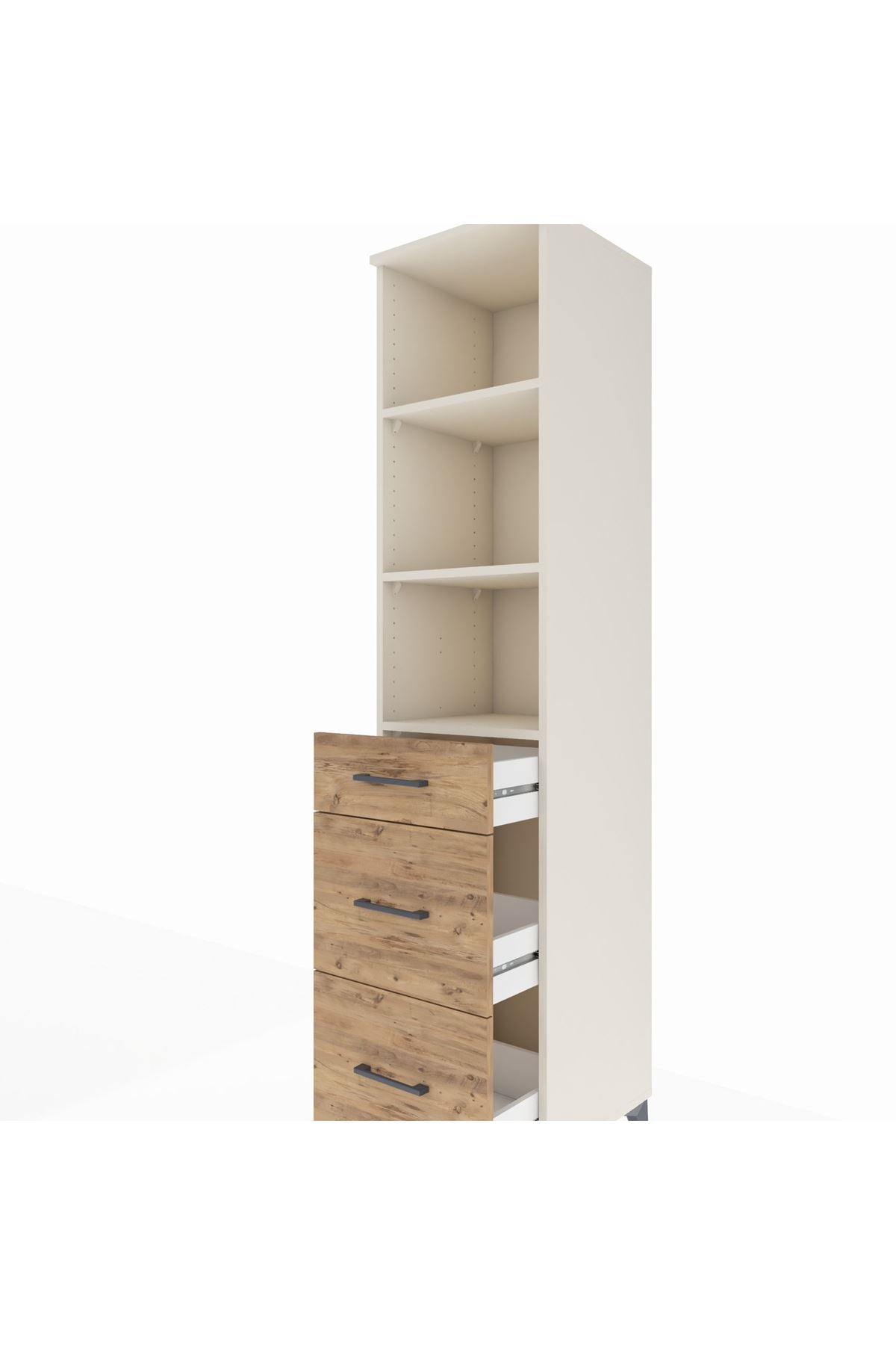 Hyperion Dolap 3 Raflı 3 Çekmeceli 44x44x195 Aytaşı-Çam