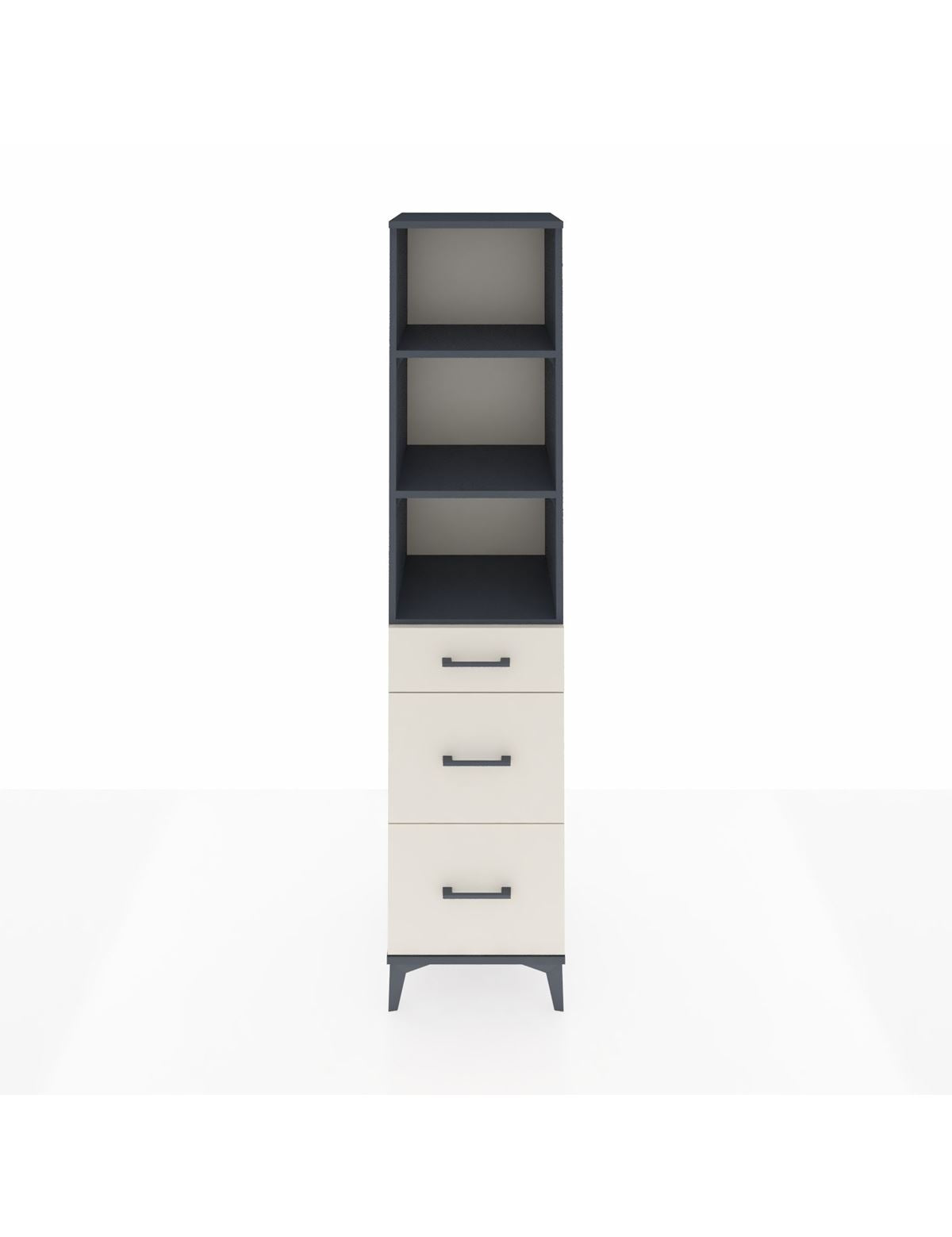 Hyperion Dolap 3 Raflı 3 Çekmeceli 44x44x195 Antrasit-Aytaşı