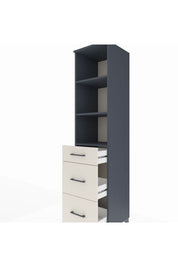 Hyperion Dolap 3 Raflı 3 Çekmeceli 44x44x195 Antrasit-Aytaşı