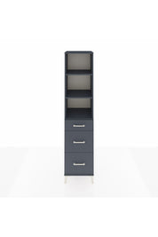 Hyperion Dolap 3 Raflı 3 Çekmeceli 44x44x195 Antrasit-Antrasit