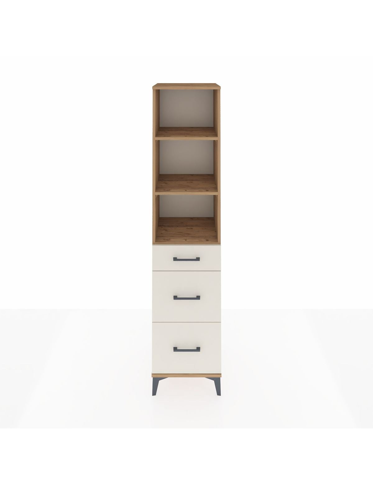 Hyperion Dolap 3 Raflı 3 Çekmeceli 44x44x195 Çam-Aytaşı