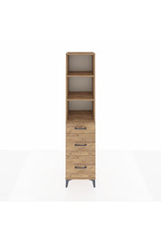 Hyperion Dolap 3 Raflı 3 Çekmeceli 44x44x195 Çam-Çam