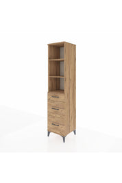 Hyperion Dolap 3 Raflı 3 Çekmeceli 44x44x195 Çam-Çam