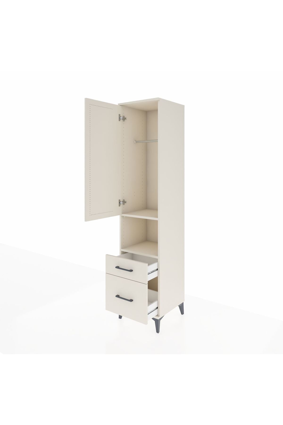 Hyperion Dolap 2 Raflı 2 Çekmeceli Tek Askılı 44x44x195 Aytaşı-Aytaşı