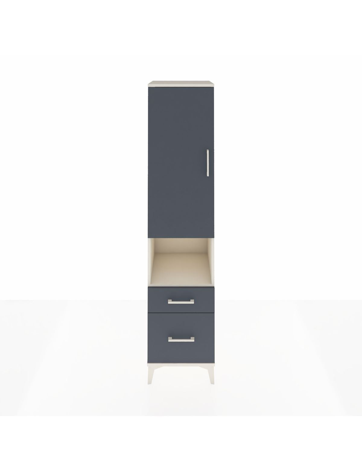 Hyperion Dolap 2 Raflı 2 Çekmeceli Tek Askılı 44x44x195 Aytaşı-Antrasit