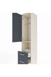 Hyperion Dolap 2 Raflı 2 Çekmeceli Tek Askılı 44x44x195 Aytaşı-Antrasit