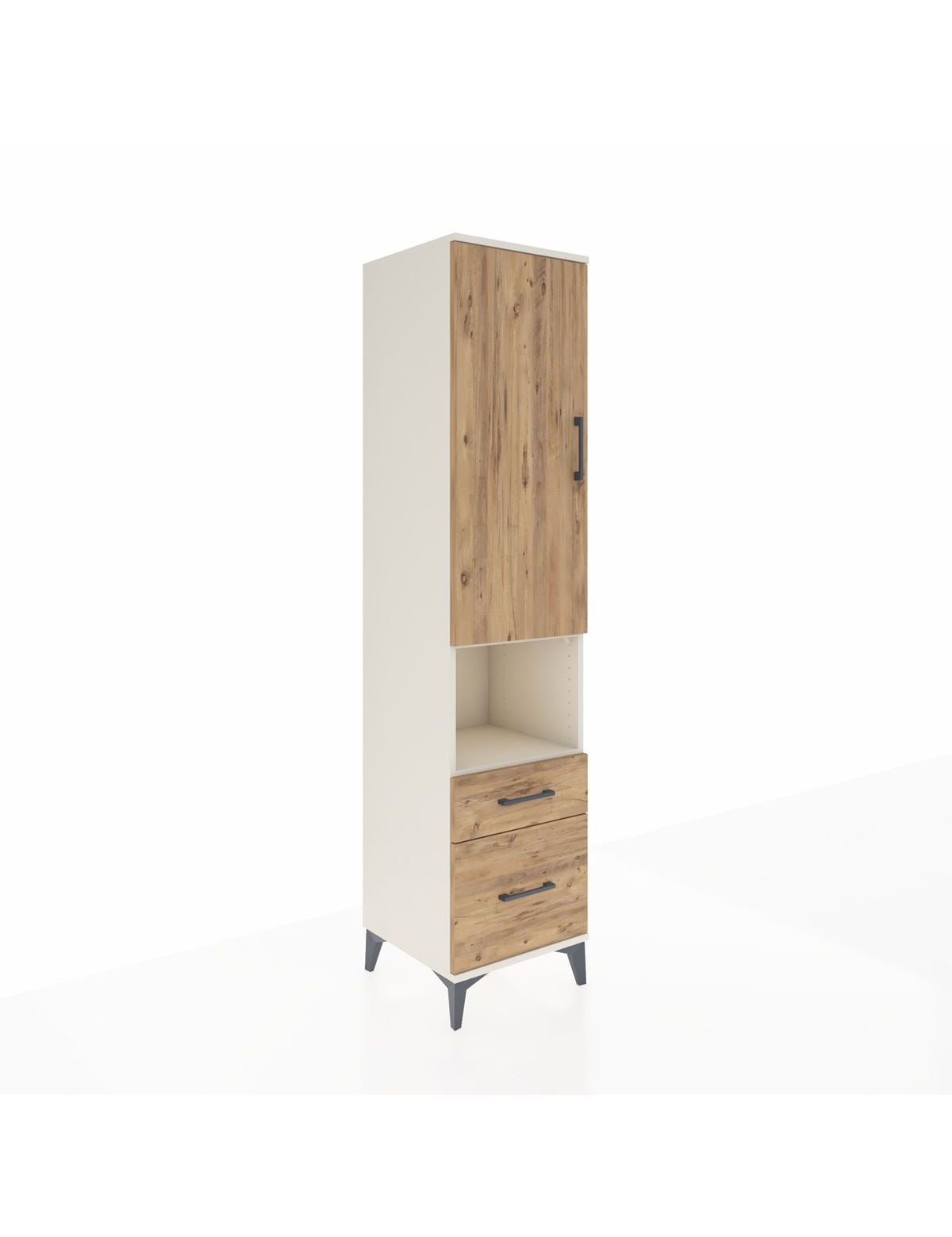 Hyperion Dolap 2 Raflı 2 Çekmeceli Tek Askılı 44x44x195 Aytaşı-Çam