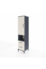 Hyperion Dolap 2 Raflı 2 Çekmeceli Tek Askılı 44x44x195 Antrasit-Aytaşı