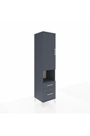 Hyperion Dolap 2 Raflı 2 Çekmeceli Tek Askılı 44x44x195 Antrasit-Antrasit