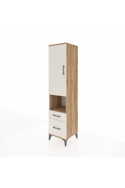 Hyperion Dolap 2 Raflı 2 Çekmeceli Tek Askılı 44x44x195 Çam-Aytaşı