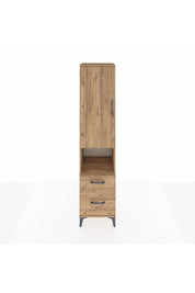 Hyperion Dolap 2 Raflı 2 Çekmeceli Tek Askılı 44x44x195 Çam-Çam