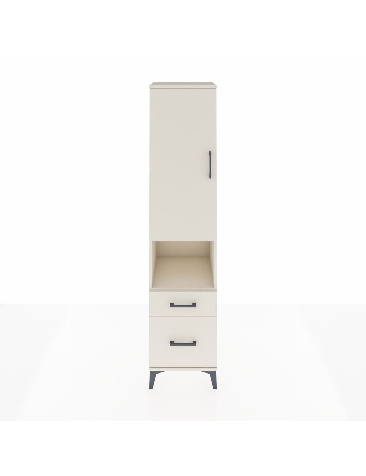 Hyperion Dolap 4 Raflı 2 Çekmeceli Tek Kapaklı 44x44x195 Aytaşı-Aytaşı