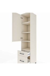 Hyperion Dolap 4 Raflı 2 Çekmeceli Tek Kapaklı 44x44x195 Aytaşı-Aytaşı