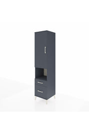 Hyperion Dolap 4 Raflı 2 Çekmeceli Tek Kapaklı 44x44x195 Antrasit-Antrasit