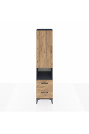 Hyperion Dolap 4 Raflı 2 Çekmeceli Tek Kapaklı 44x44x195 Antrasit-Çam