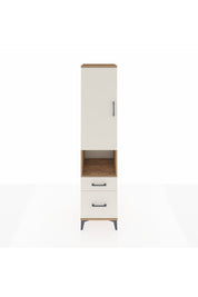 Hyperion Dolap 4 Raflı 2 Çekmeceli Tek Kapaklı 44x44x195 Çam-Aytaşı