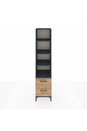 Hyperion Dolap 4 Raflı 2 Çekmeceli 44x44x195 Antrasit-Çam