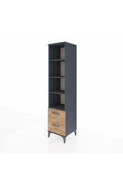 Hyperion Dolap 4 Raflı 2 Çekmeceli 44x44x195 Antrasit-Çam