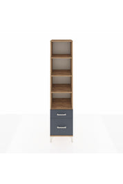 Hyperion Dolap 4 Raflı 2 Çekmeceli 44x44x195 Çam-Antrasit