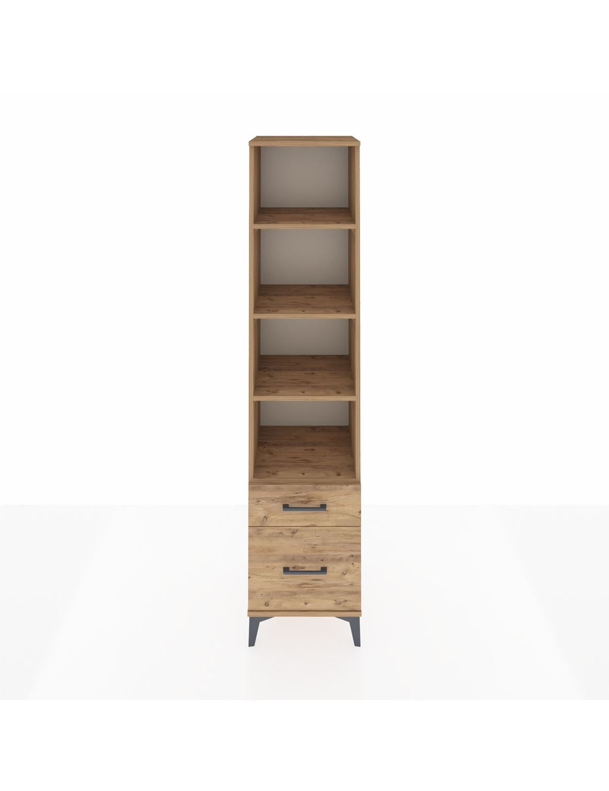 Hyperion Dolap 4 Raflı 2 Çekmeceli 44x44x195 Çam-Çam