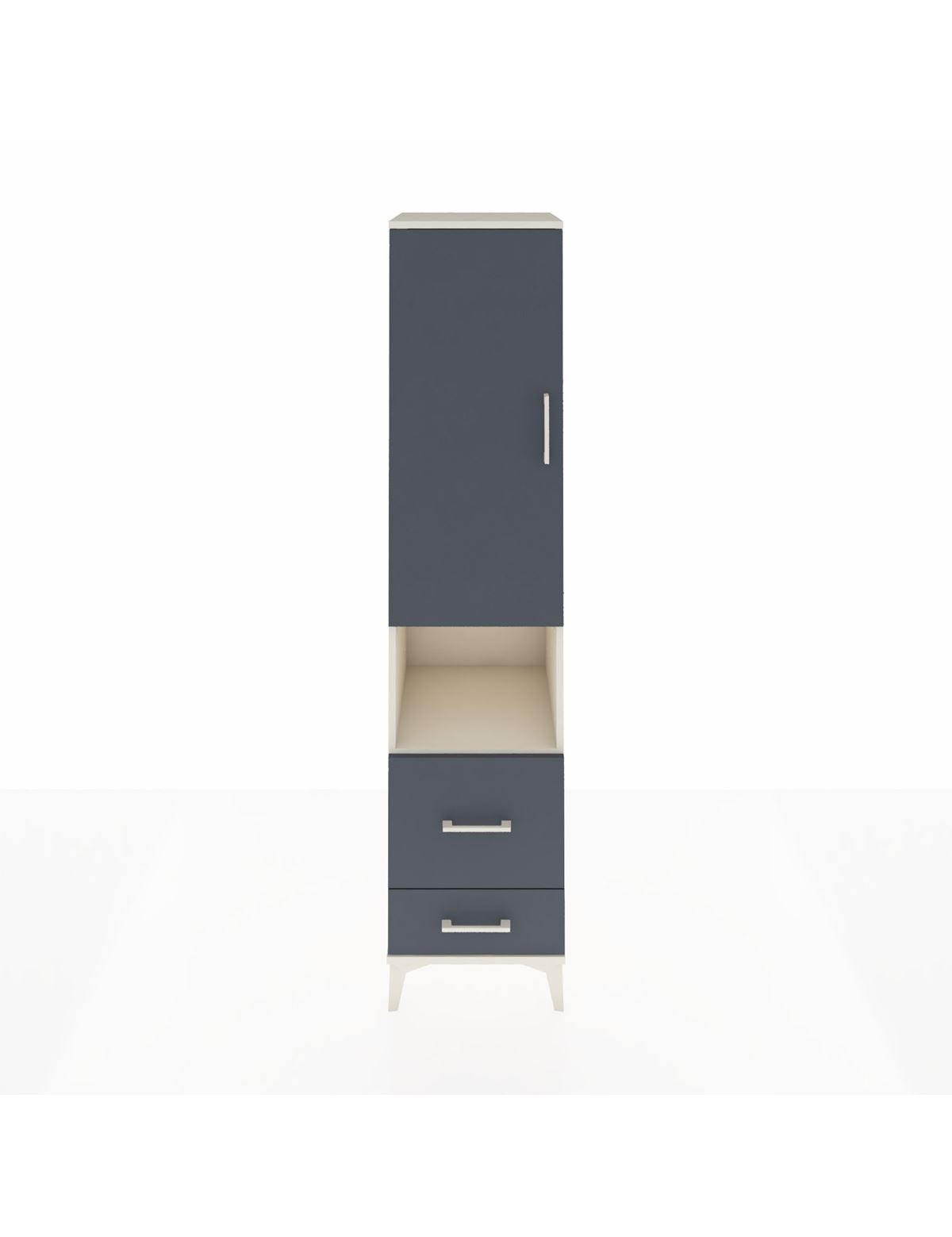 Hyperion Dolap 2 Raflı 2 Çekmeceli Tek Askılı 44x44x195 Aytaşı-Antrasit